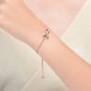 Stunning 18K Rose Gold-Plated Adjustable Bracelet for teens and young adults, featuring a beautifully crafted a love symbol for endless style. - 2 of 4