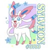 Women's Pokemon Colorful Sylveon Stars T-Shirt - 2 of 3