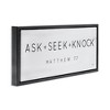 Stupell Industries Ask Seek Knock Minimal Scripture Floating Frame Canvas Art, Black, 31" x 14" - 2 of 4