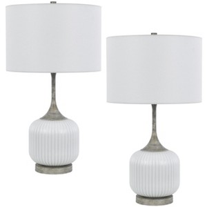 Cal Lighting 150W 3 way Palmyra metal/glass table lamp Sold in pairs - 1 of 4