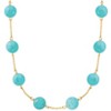 Ross-Simons 8mm Turquoise Bead Station Necklace in 14kt Yellow Gold - 3 of 4