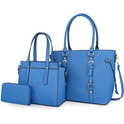 West 3PCS Purses for Women Tote Bag and Wallet Set Shoulder Satchel Handbags