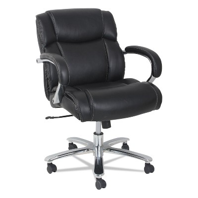 Alera Maxxis Series Big and Tall Leather Chair Black Supports up to 350 lb MS4619