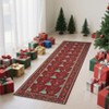 Christmas Runner Rug, Non-Slip Washable Indoor Carpet with Tree and Snowflake Pattern, Stain Resistant Kitchen Floor Mat for Hallway - 3 of 4