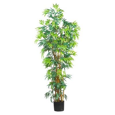 Nearly Natural 6' Curved Bamboo Silk Tree