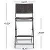 DSVIMOY Counter and Bar Stool Set of 2 Outdoor Wicker Foldable Design for Patio or Garden Use, Brown, 48.25"*20.5"*9" - 3 of 4