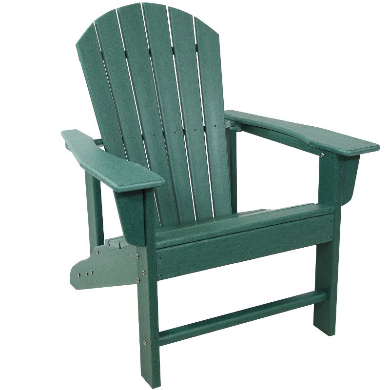 Sunnydaze Upright, Outdoor Adirondack Chair - All-Weather Design - 300-Pound Capacity - 38.25" H, 1 of 13