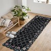 Acekool Floral Runners,Kitchen Runner Rug Ultra-Thin, Non-Slip Hallway Rug Stain Resistant Boho Low-Pile Carpet for ‎Bathroom Bedroom - 2 of 4