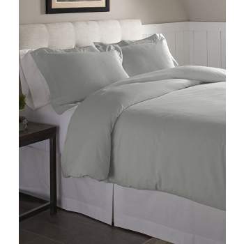 Pointehaven 175 GSM 100% Cotton Superior Weight Flannel Solid or Print Oversized Duvet Set
