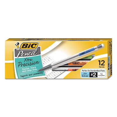 Bic Mechanical Pencil Xtra Precision .5mm Clear Dozen MPF11