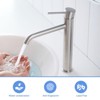 PAGED Tall Single Hole Bathroom Sink Faucet,Stainless Steel Single Handle Bathroom Faucets for Home Sinks - 2 of 4