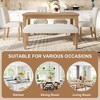6-Piece Modern Dining Table Set with Bench and 4 Upholstered Chairs, Solid Wood Frame, Rectangular Kitchen Table for Dining Room, Farmhouse - 2 of 4