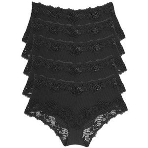 Stripe Delight Hipster Panty 5-Pack | Paramour By Felina | Lace Mid-Rise - 1 of 1