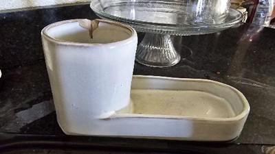 Stoneware Kitchen Sink Caddy Sour Cream - Hearth & Hand™ With