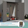 Suncast 54 Cubic Foot Vertical Shed Outdoor Waterproof Resin Storage Cabinet with Doors for Patio, Deck, Garage, Garden, and Tools, Stoney - 3 of 4