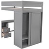 Twin Size Loft Bed With Desk Wardrobe Wooden Twin Loft Bed With Drawers Storage Cabinet For Girls Boys Teens Bedroom - 4 of 4