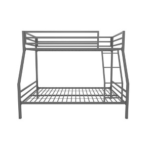 Twin Over Full Maxwell Kids' Metal Bunk Bed Gray - Novogratz: Loft Bed, Metal Frame, Unupholstered, 5+ Years - 1 of 4
