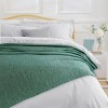 Tribeca Living Yarn Dyed Cotton Silk Oversized Blanket - 3 of 4