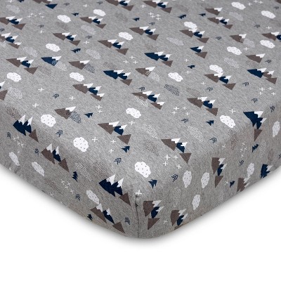 Lolli Living Peaks Baby Fitted Sheet - Peaks Print