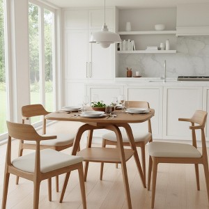 Homy Casa Wooden Dining Table with Storage Shelf - 1 of 4