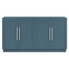 Hostack Sideboard Cabinet with Adjustable Shelves and Silver Handles for Dining & Living Room, Antique Blue - 2 of 4