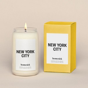 13.75oz Glass Jar Bergamot Lemon "New York City" Candle - Homesick Candles, Soy Wax Blend, 60-80hr Burn Time - 1 of 4