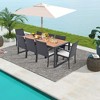 Costway 9 Pieces  Patio Rattan Dining Set with Acacia Wood Table, 1.9" Umbrella Hole - 4 of 4