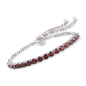 Ross-Simons 5.00 ct. t.w. Garnet Bolo Bracelet in Sterling Silver Size - 1 of 4