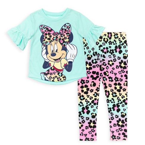 Disney Minnie Mouse Girls Fleece Sweatshirt And Leggings Outfit Set Toddler  To Big Kid : Target