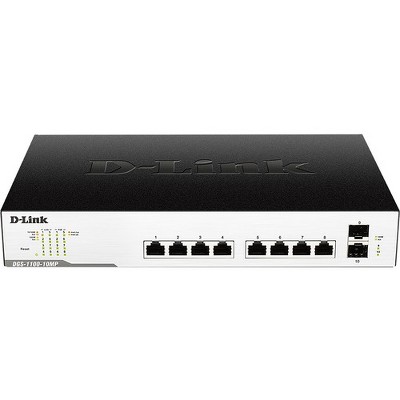 D-Link DGS-1100-10MP Ethernet Switch - 8 Ports - Manageable - 2 Layer Supported - Twisted Pair, Optical Fiber - Desktop