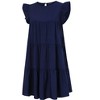 Coolmee Women Summer Mini Dress Casual Ruffle Sleeve Babydoll Dress Beach Loose Flowy Short Sundress - 2 of 4
