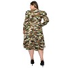 L I V D Women's Camo Statement Shoulder Skater Dress - 3 of 3