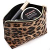 Glamlily 2-Pack Small Leopard Print Travel Cosmetic Makeup Bag, Jewelry Pouch Toiletry Organizer For Women - 4 of 4