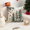 Lomsoe 2 Pack Watercolor style Christmas Forest Pillowcases, Good for Romantic AtmosphereHome Decor Pillow Cover Christmas Gift. - 4 of 4