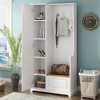 CAVINAS Hall Tree with 3 Hooks Modern Coat Rack with Flip-Up Bench and Storage Shelves for Entryway - 2 of 4