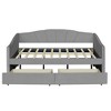 PAGED Twin Size Upholstered Daybed Modern Wooden Bed Frame Simple Sofa Bed with 2 Drawers for Living Room - 3 of 4
