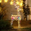 LuxenHome Magical Deer with Antlers Lighted LED Winter Holiday Yard Decoration White - image 2 of 4