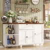 Aheaplus 55" Coffee Bar Cabinet with Adjustable Shelves and Drawers, Corner Buffet Cabinet with Wine Rack - 4 of 4