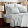 100% Cotton Linen Texture Vintage Wash Percale Deep Pocket Sheet Set by Blue Nile Mills - 2 of 4