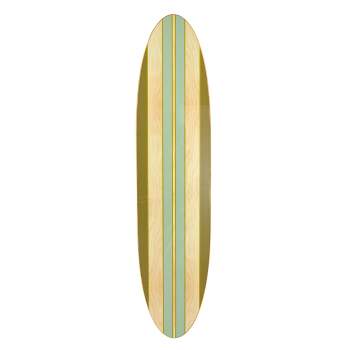 Storied Home Lacquered Wood Surfboard Wall Decor with Hangs Vertical or Horizontal