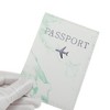 Unique Bargains Marble Pattern Airplane Passport Holder 1 Pc - 3 of 4