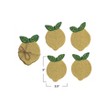Storied Home 4-Piece Handmade Beaded Lemon Coasters with Jute Tie, Yellow and Green - 2 of 2