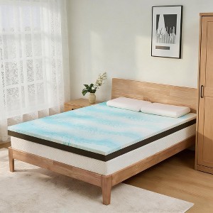 Dyonery 3 Inch Dual-Firmness Memory Foam Mattress Bed Topper – Pain-Relief, Extra Support, Double-Sided Comfort, CertiPUR-US Certified - 1 of 4