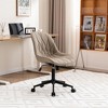 YOUNIKE Modern Upholstered Leather Home Office Desk Chair Swivel Adjustable Rolling Task Nail Tech Chair 24.41"Wx27.56"Dx(33.07-37.8)"H - 4 of 4