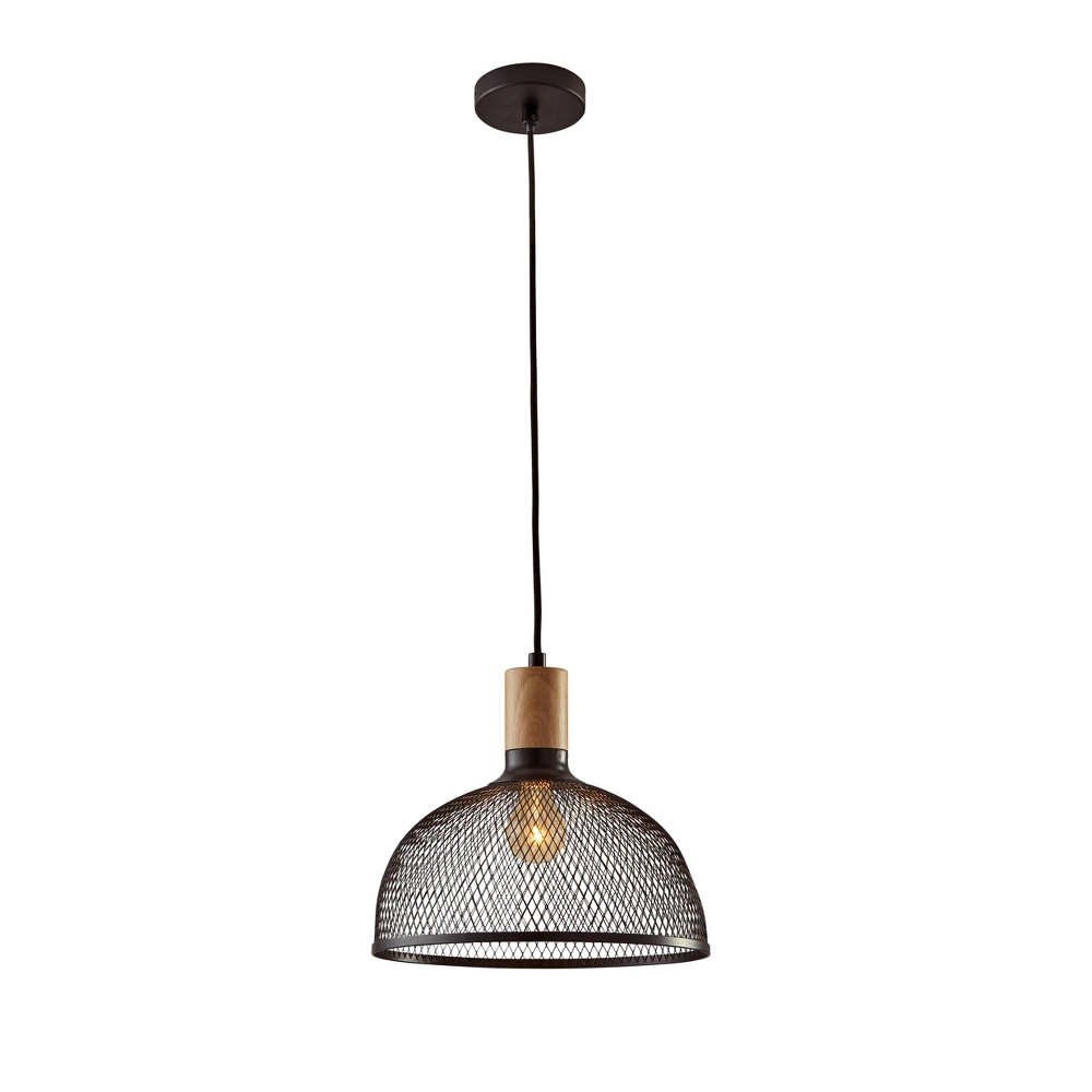 Photos - Chandelier / Lamp Adesso Large Dale Pendant Black  