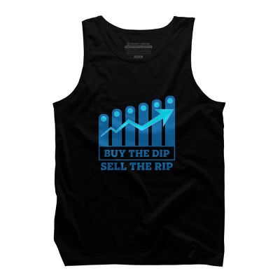 Men's Design By Humans Buy The Dip Sell The Rip By MadderTees Tank Top
