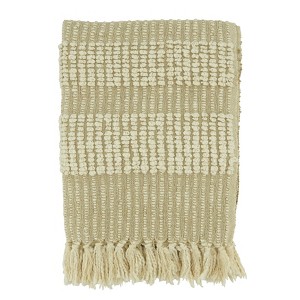 Saro Lifestyle Woven Throw Blanket With Stripe Design - 1 of 4