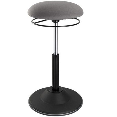 Monoprice Sit-Stand Dynamic Stool - Gray/Black With Round Seat, Air Lift Height-Adjustable - Workstream Collection