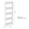 Slide-Out Pantry Storage Rack - 5-Tier White Plastic Pantry Organization and Storage Rolling Cart with Baskets for Narrow Spaces by Lavish Home - 2 of 4