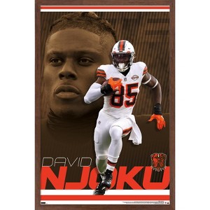 Trends International NFL Cleveland Browns - David Njoku 24 Framed Wall Poster Prints - 1 of 4